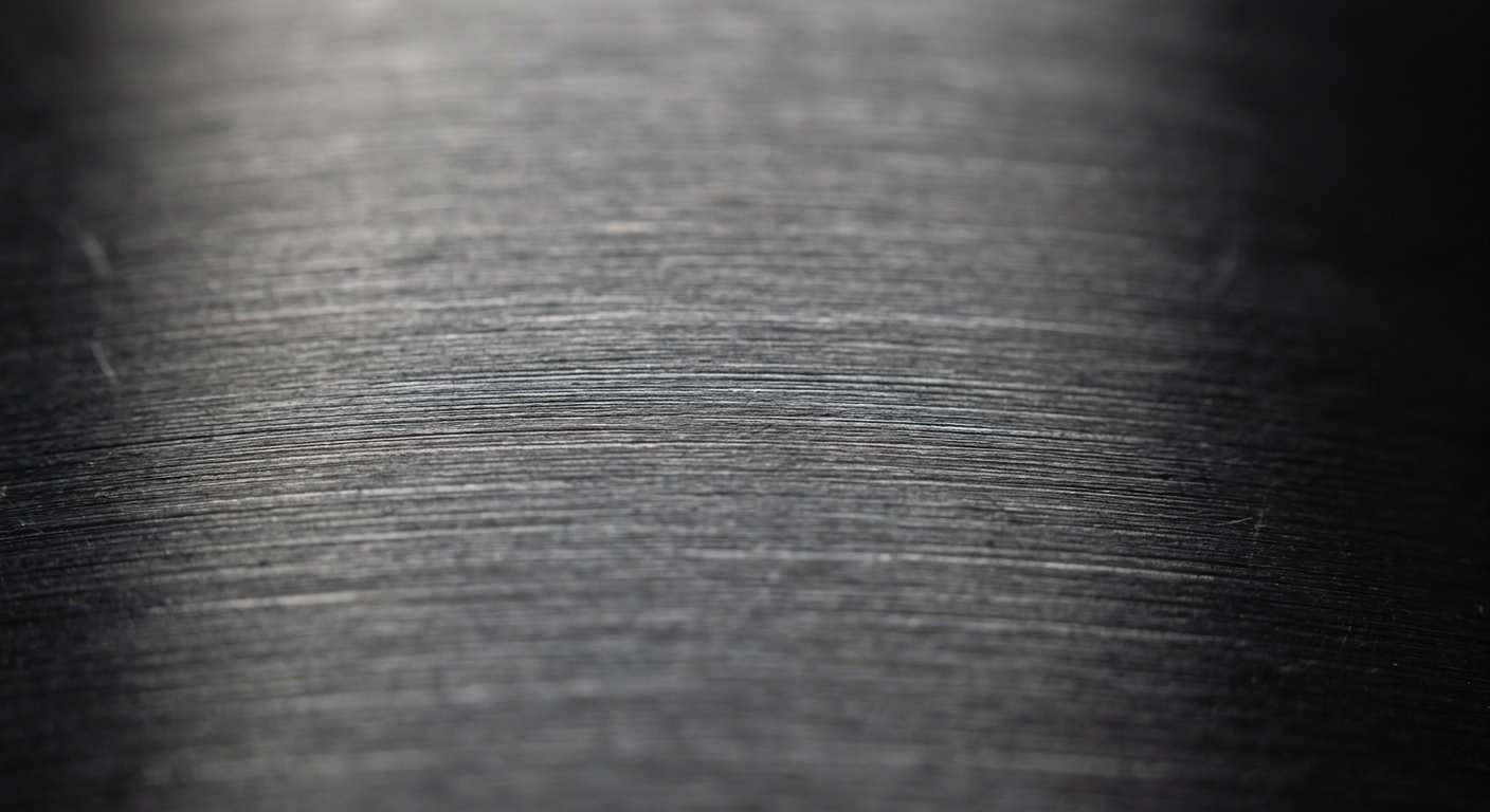 Close-up of 316L stainless steel sheet surface