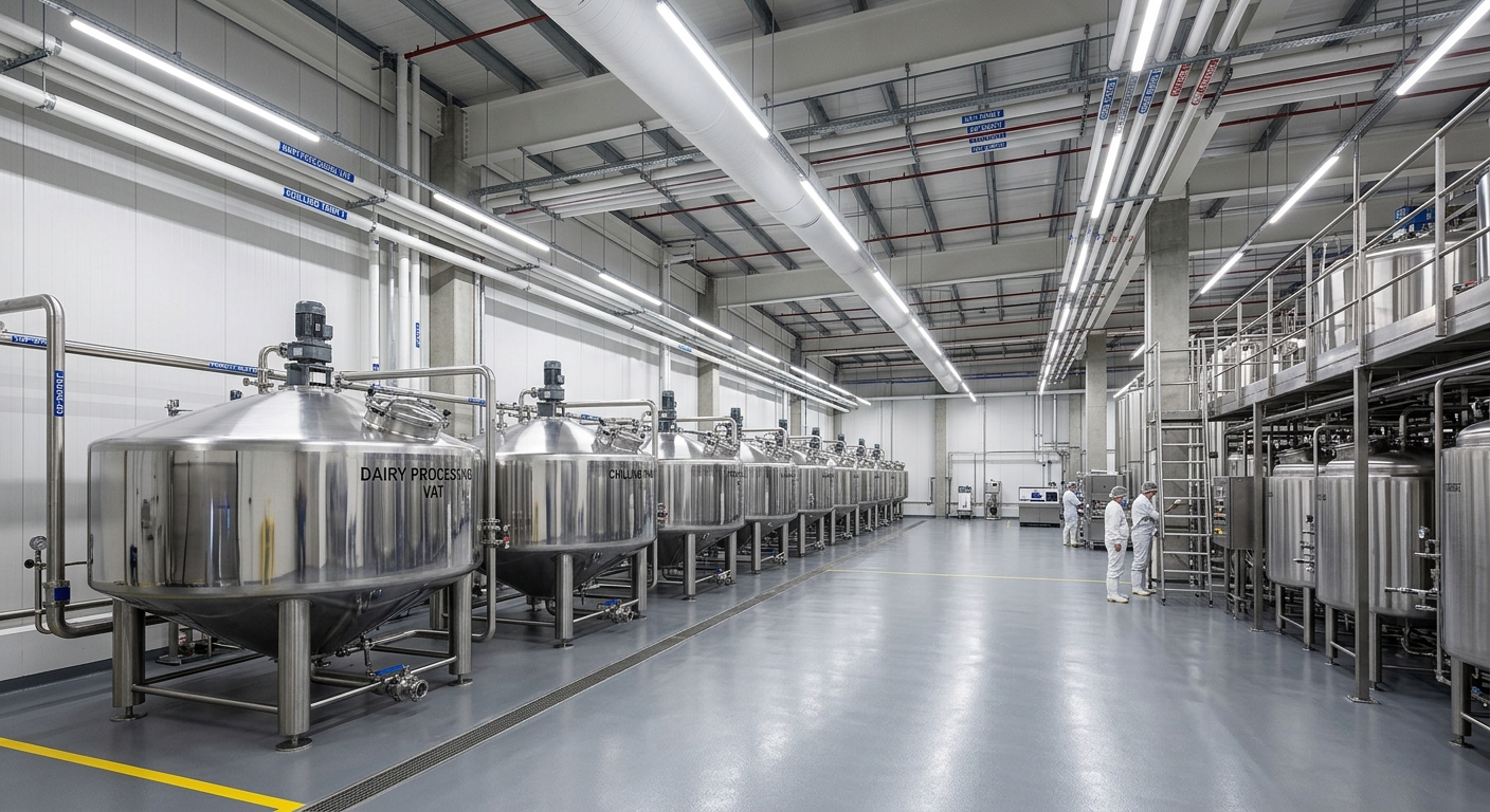 316L stainless steel dairy processing tanks